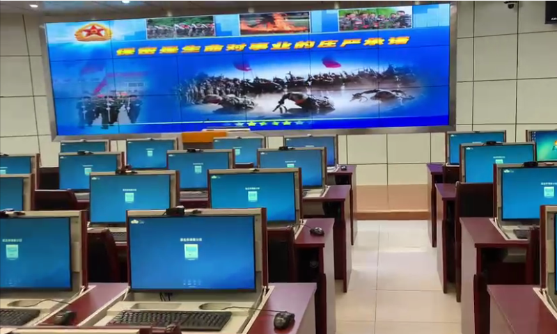 中亿睿液晶拼接屏助力新疆某部军事职业教学在线学习室项目顺利竣工